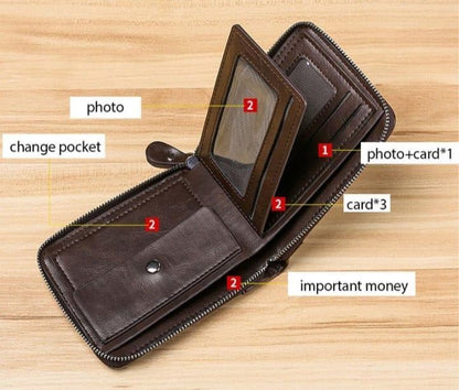 Monarch XE2 Leather Wallet for Men | Genuine Leather with High Quality Stitching